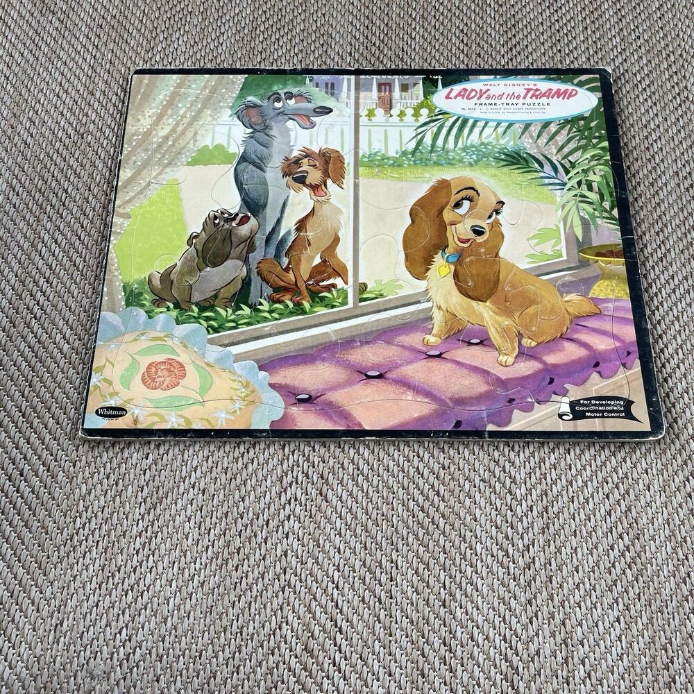 Walt Disney 1954 " Lady and the Tramp‎ " Frame Tray Puzzle